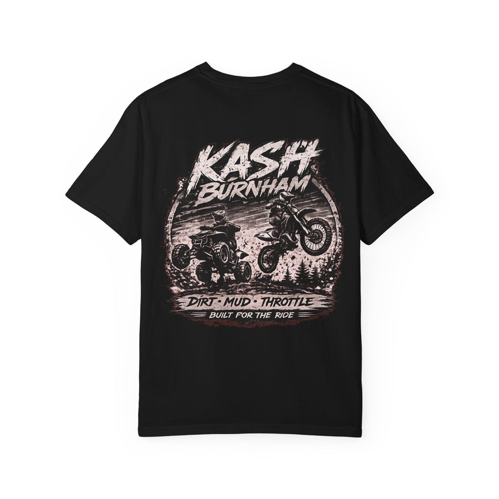 Kash Burnham Dirt Mud Throttle T-Shirt | ATV Motocross Graphic Tee